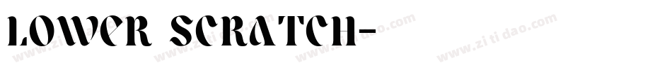 Lower Scratch字体转换